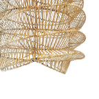 Suspension en rotin ondulé naturel avec motif spiralé, diamètre 55 cm