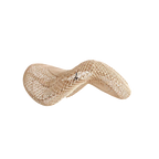 Suspension en rotin ondulé tressé naturel beige Ø71 cm pour salon