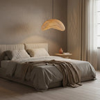 Suspension en rotin organique tressé naturel doré-brun Ø57 cm