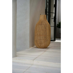Suspension en rotin tressé de forme bouteille, H90 cm, avec poignée et base ronde