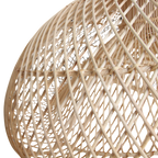 Abat-jour en rotin tressé organique beige Ø75 cm texturé