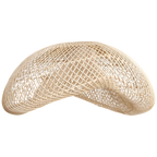 Suspension en rotin tressé beige forme organique Ø75 cm