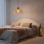 Suspension en rotin tressé naturel forme dôme – Ø57 cm