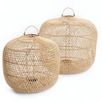 Suspension en rotin tressé naturel forme sphérique – Ø60 cm