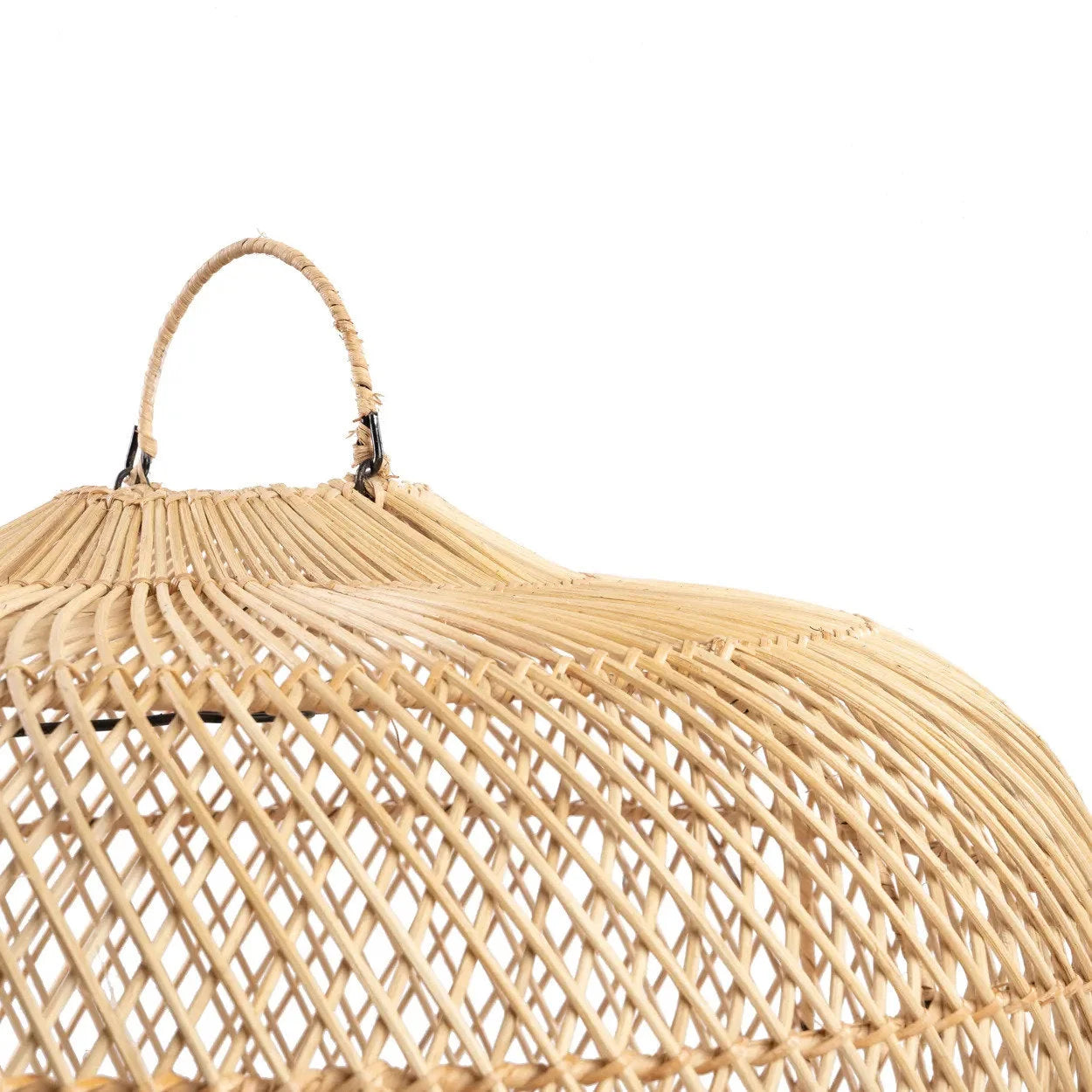 Suspension en rotin tressé naturel forme sphérique – Ø60 cm
