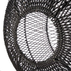 Suspension en rotin tressé – Noir ajouré – Ø50 cm