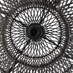 Suspension en rotin tressé – Noir ajouré – Ø50 cm