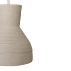 Suspension sablier texturée blanc cassé 15x17 cm crème mat ridée