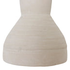 Vase céramique Suspension sablier texturée blanc cassé 15x17 cm, crémé à base évasée