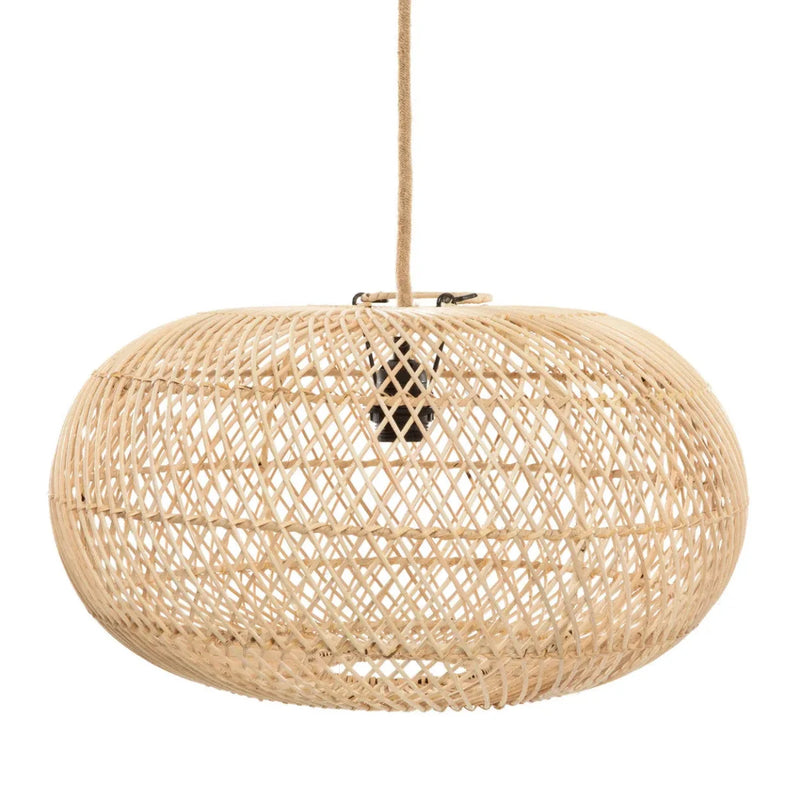 Suspension sphère en rotin naturel diamètre 50 cm