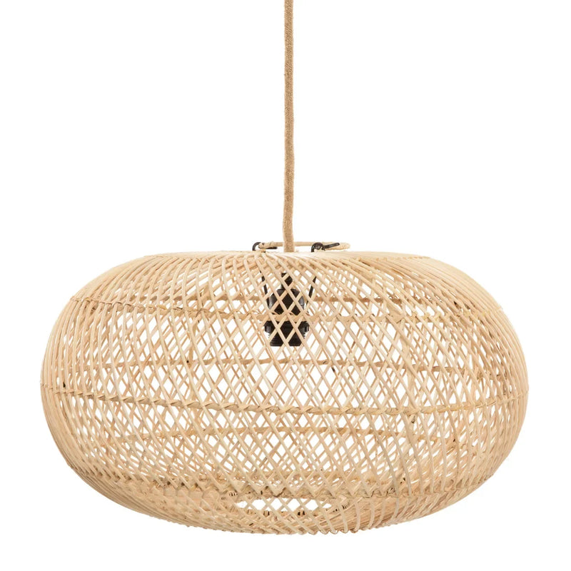 Suspension sphère en rotin naturel diamètre 50 cm