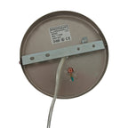 Rosace de plafond en métal brossé noir et doré pour luminaire avec câblage et fixation