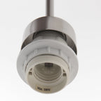 Douille de lampe blanche avec capuchon en métal brossé pour suspension tissu noir doré