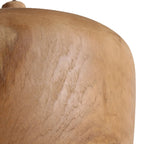 Suspension dôme arrondi en teck naturel Ø30 cm, grain bois visible