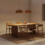 Table basse en teck naturel dôme arrondi Ø30 cm, tons chauds modernes