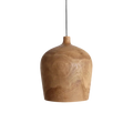 Suspension en teck naturel forme bouteille Ø25x28 cm rustique sculptée
