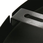 Support en métal noir avec trou rectangulaire pour suspension en verre ambré et laiton