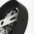 Suspension en verre ambré et métal doré avec ampoule visible – Ø20 cm