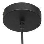 Suspension en verre ambré et métal doré avec ampoule visible – Ø20 cm