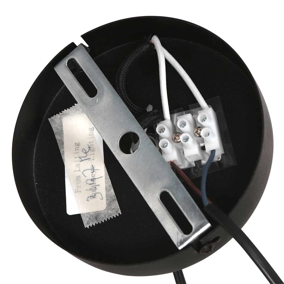 Suspension en verre ambré et métal doré avec ampoule visible – Ø20 cm