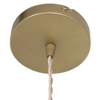 Rosace de plafond en laiton doré avec cordon électrique en tissu pour suspension en verre