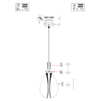 Diagramme de montage pour suspension en verre fumé noir goutte pour salle à manger