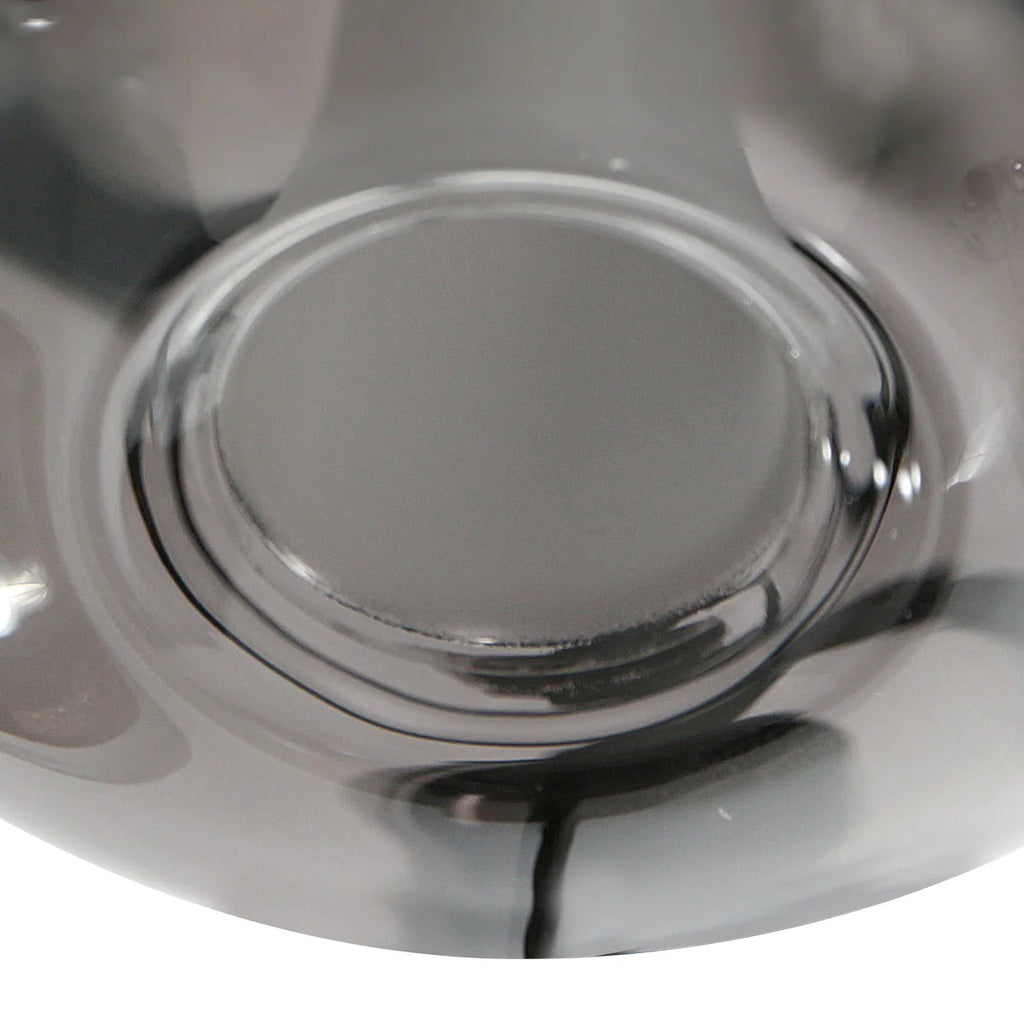 Bouche de bouteille en verre fumé noir en forme de goutte pour salle à manger