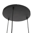 Plafonniers en verre fumé noir sphérique à 3 globes pour suspension élégante