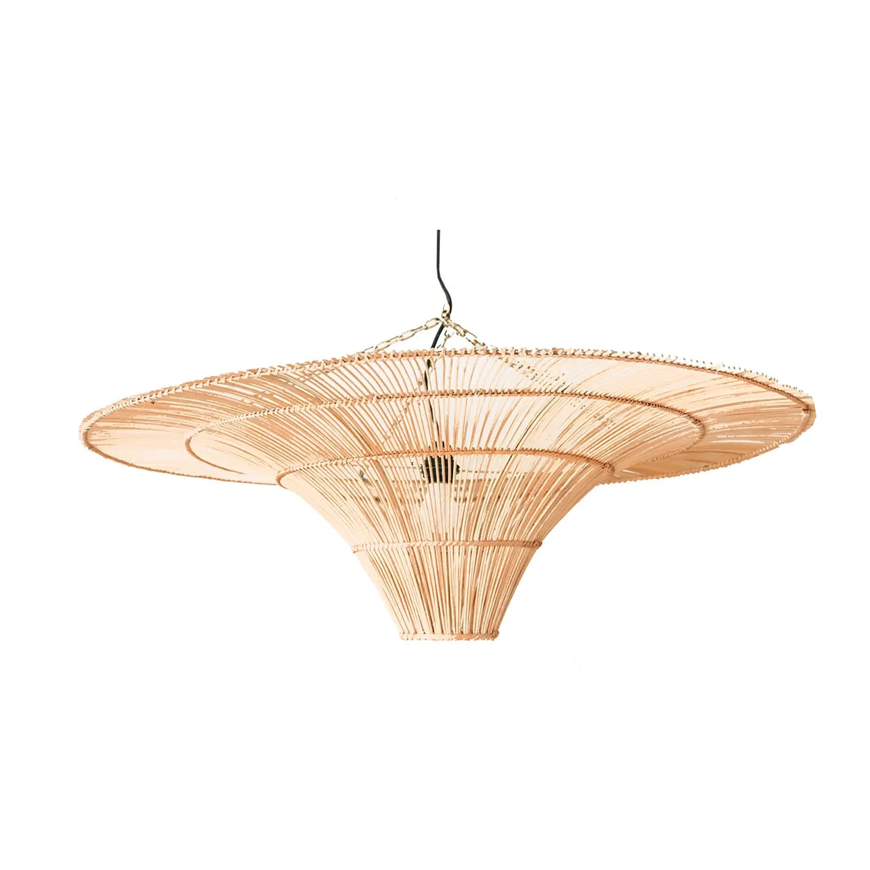 Suspension XXL en rotin naturel 110 cm