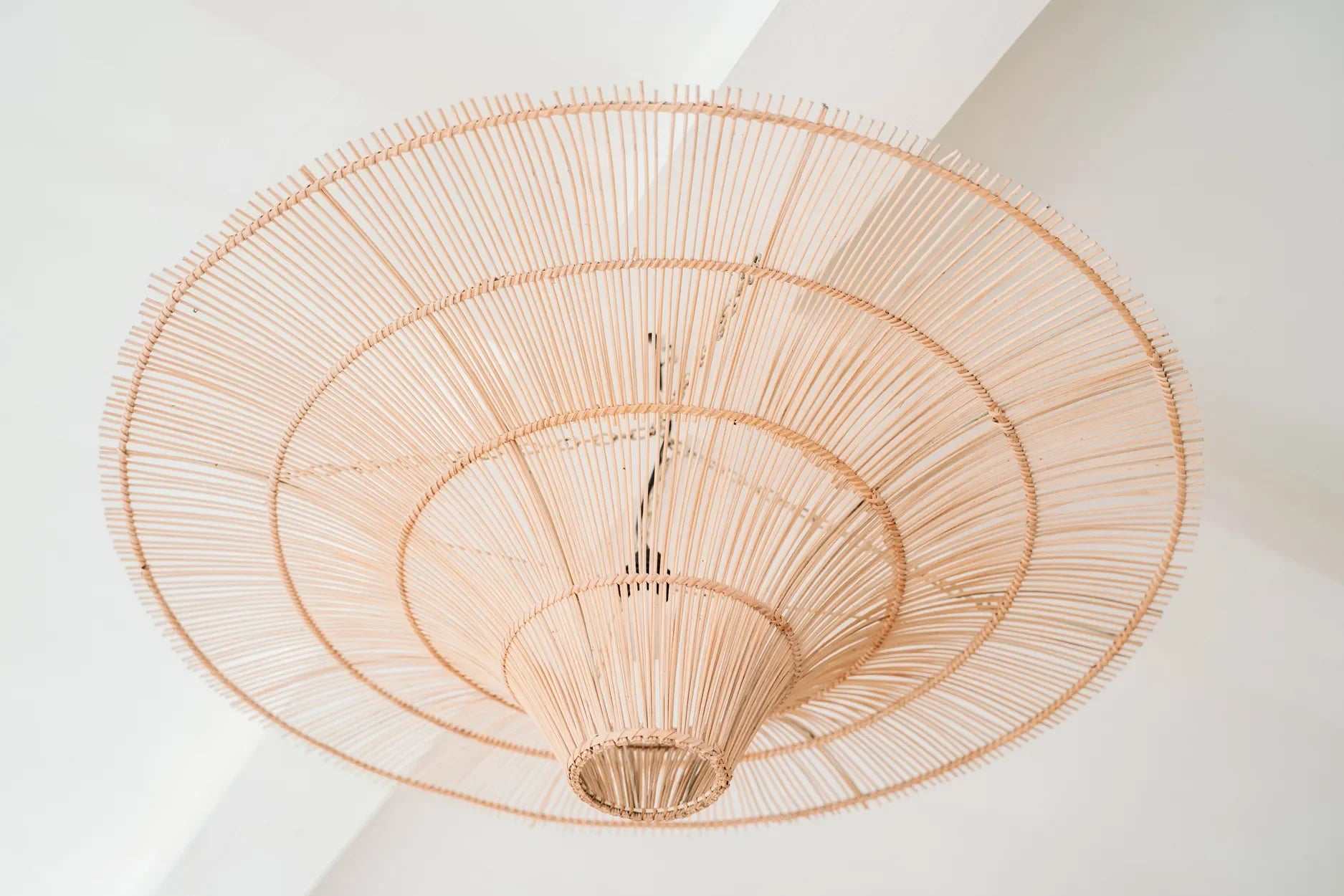 Suspension XXL en rotin naturel 110 cm
