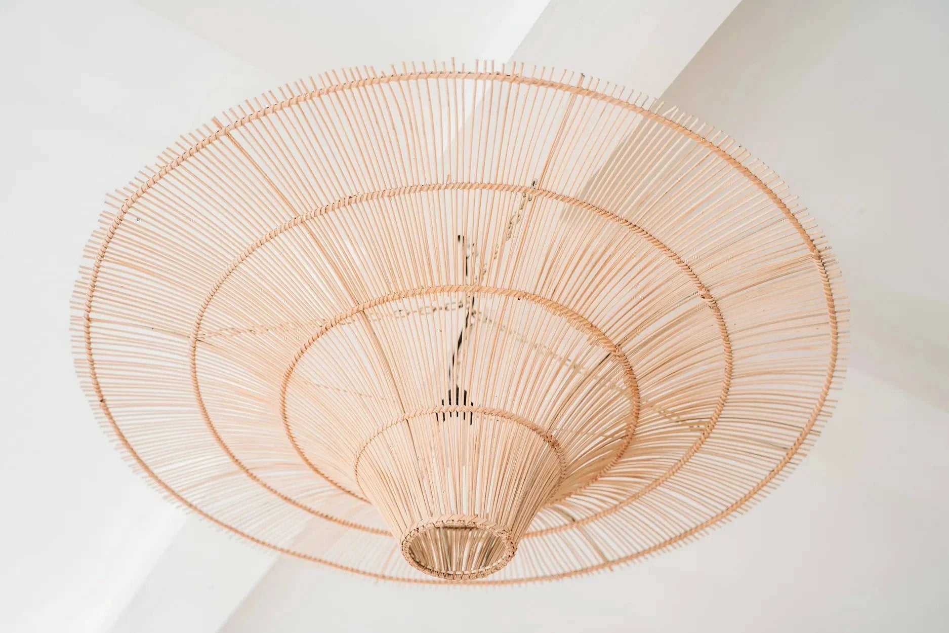 Suspension XXL en rotin naturel 110 cm