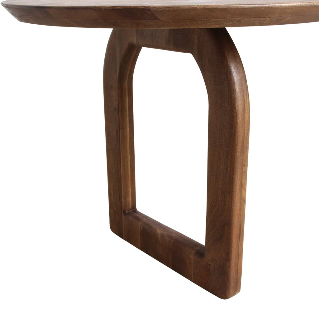 Table à manger en bois de manguier brun 240x90 cm pieds ouverts