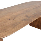 Table à manger en bois de manguier brun 240x90 cm pieds ouverts