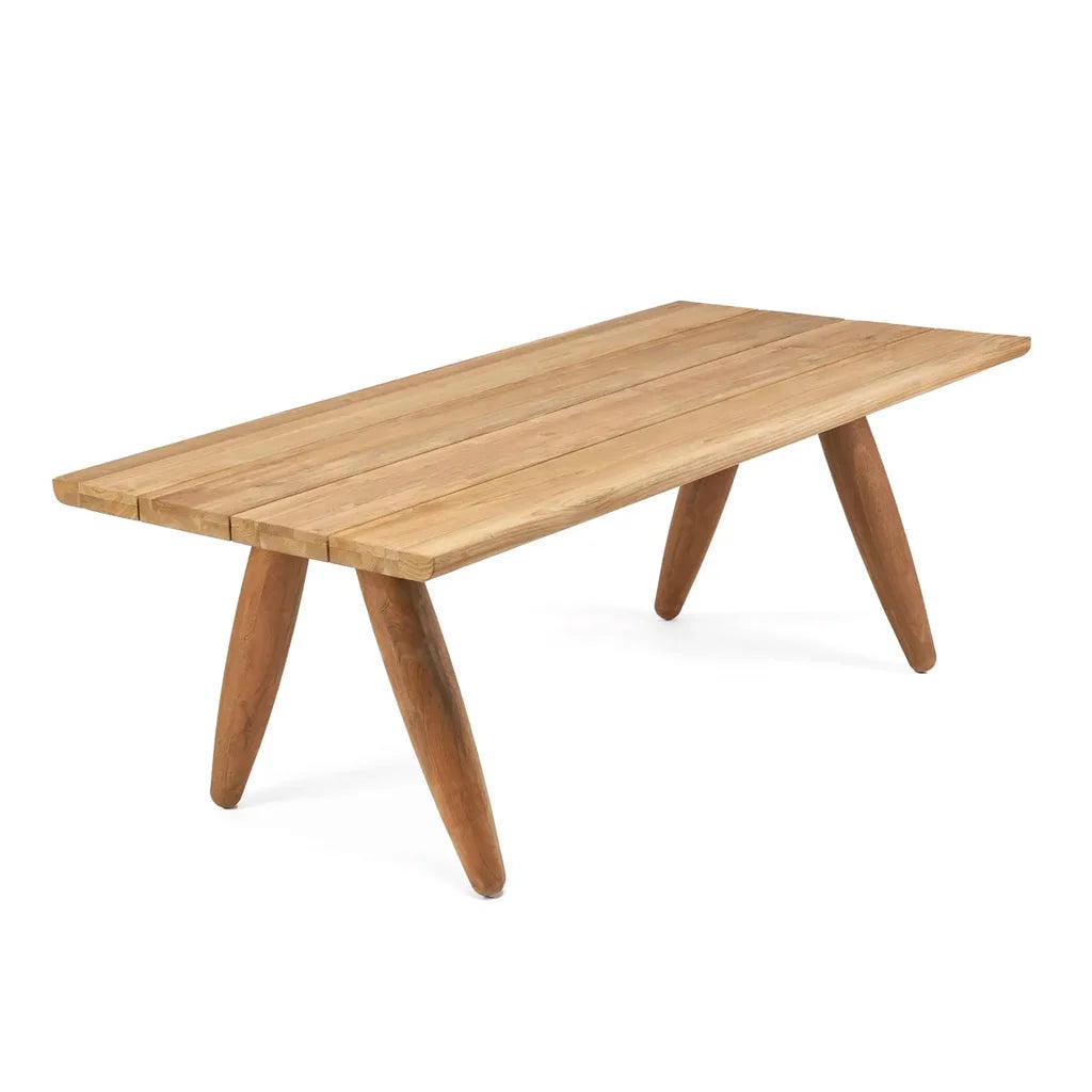 Table basse en bois avec jambes évasées pour la Table à Manger Matita Extérieur 40