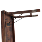 Table à manger pliante en bois recyclé brun patiné – 173x60 cm