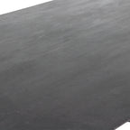 Dalle d’ardoise gris foncé mat texturée pour table rectangulaire bois noir 200x90 cm