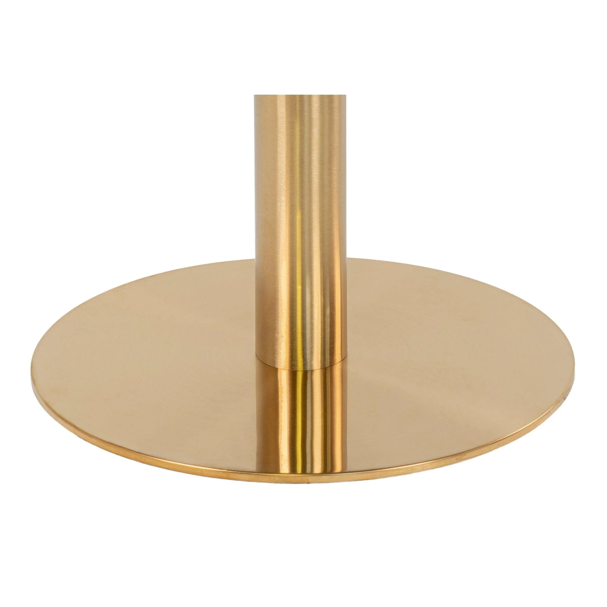 Base de table ronde en métal doré avec effet marbre blanc pour Table à manger Ø70 cm