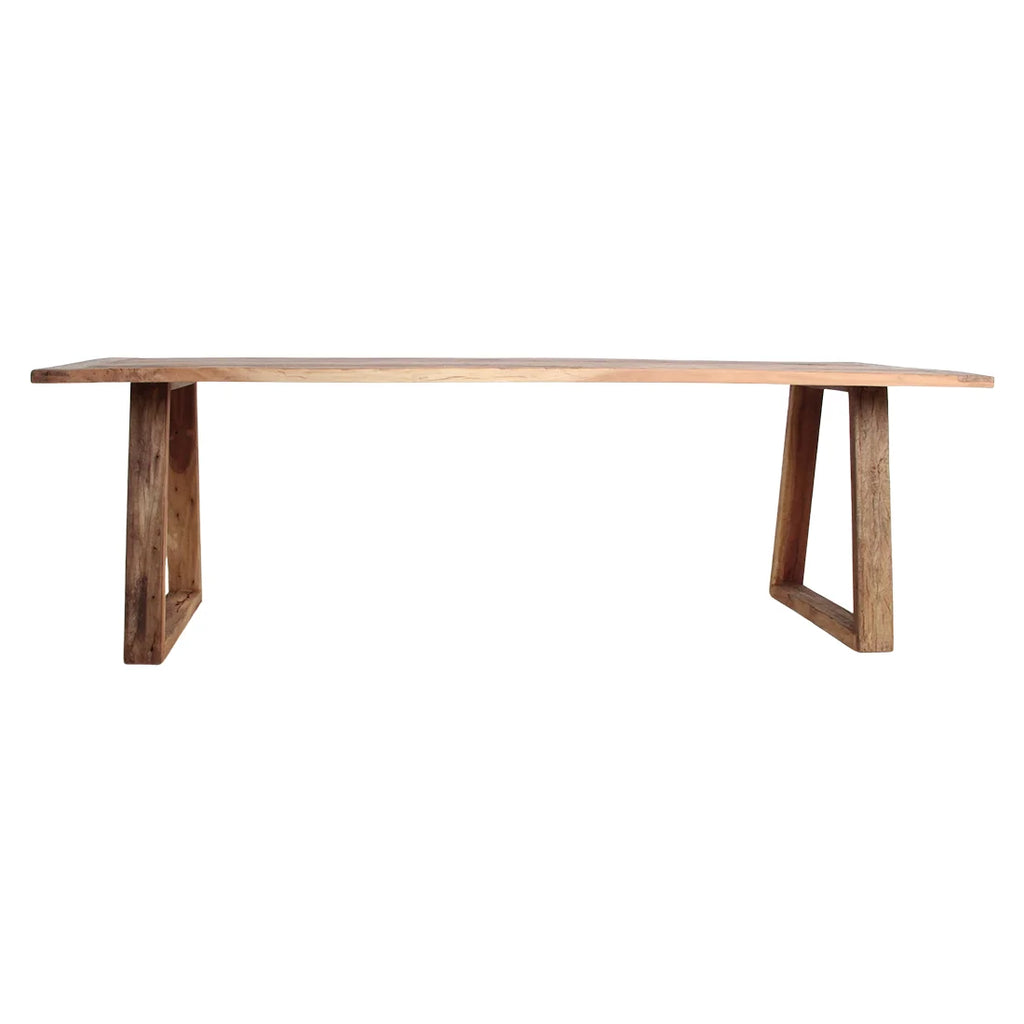 Table à manger rustique en teck recyclé FSC 200x90 cm