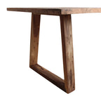 Table à manger rustique en teck recyclé FSC, 200x90 cm, pieds massifs