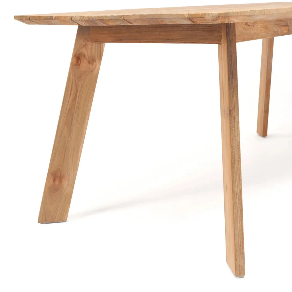 Table en bois avec des jambes inclinées pour La table à manger Tutuala Extérieur 40