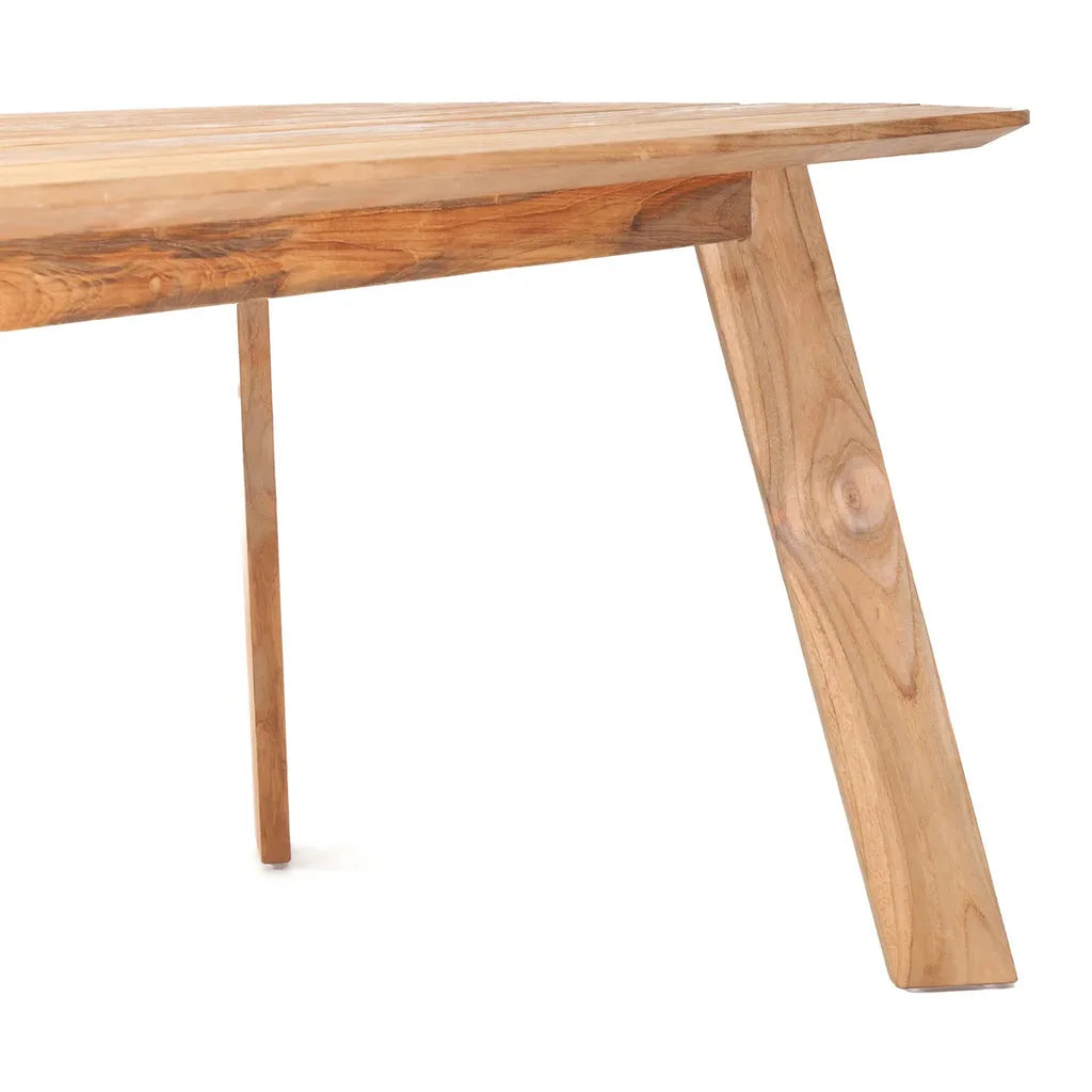 Table en bois avec pieds inclinés pour La table à manger Tutuala Extérieur 40