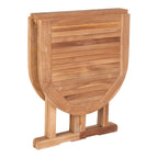 Table de balcon en teck naturel pliante rectangulaire avec table pliante en bois
