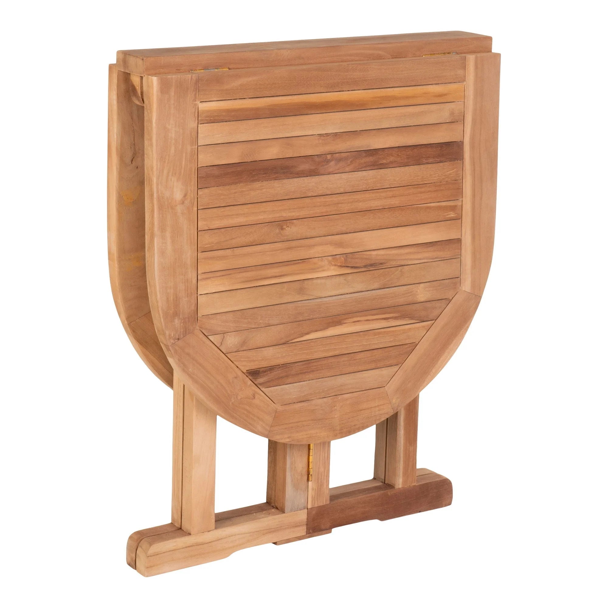 Table de balcon en teck naturel pliante rectangulaire avec table pliante en bois