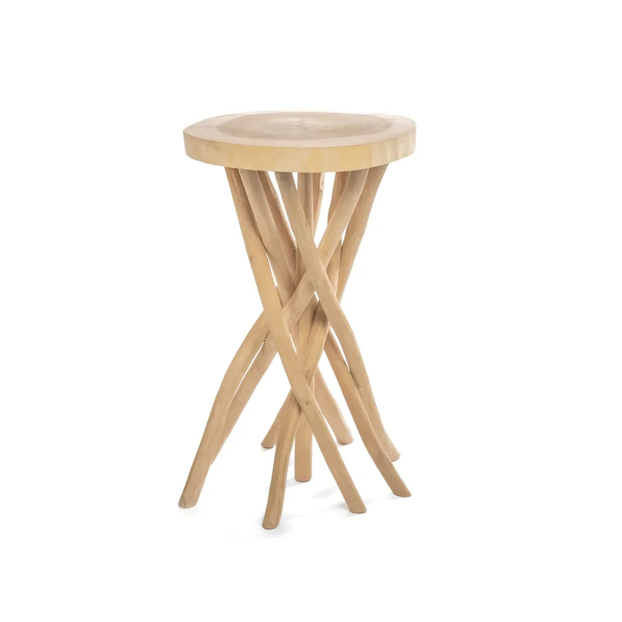 Table de bar en bois de Suar et Teck 103 cm intérieur/extérieur