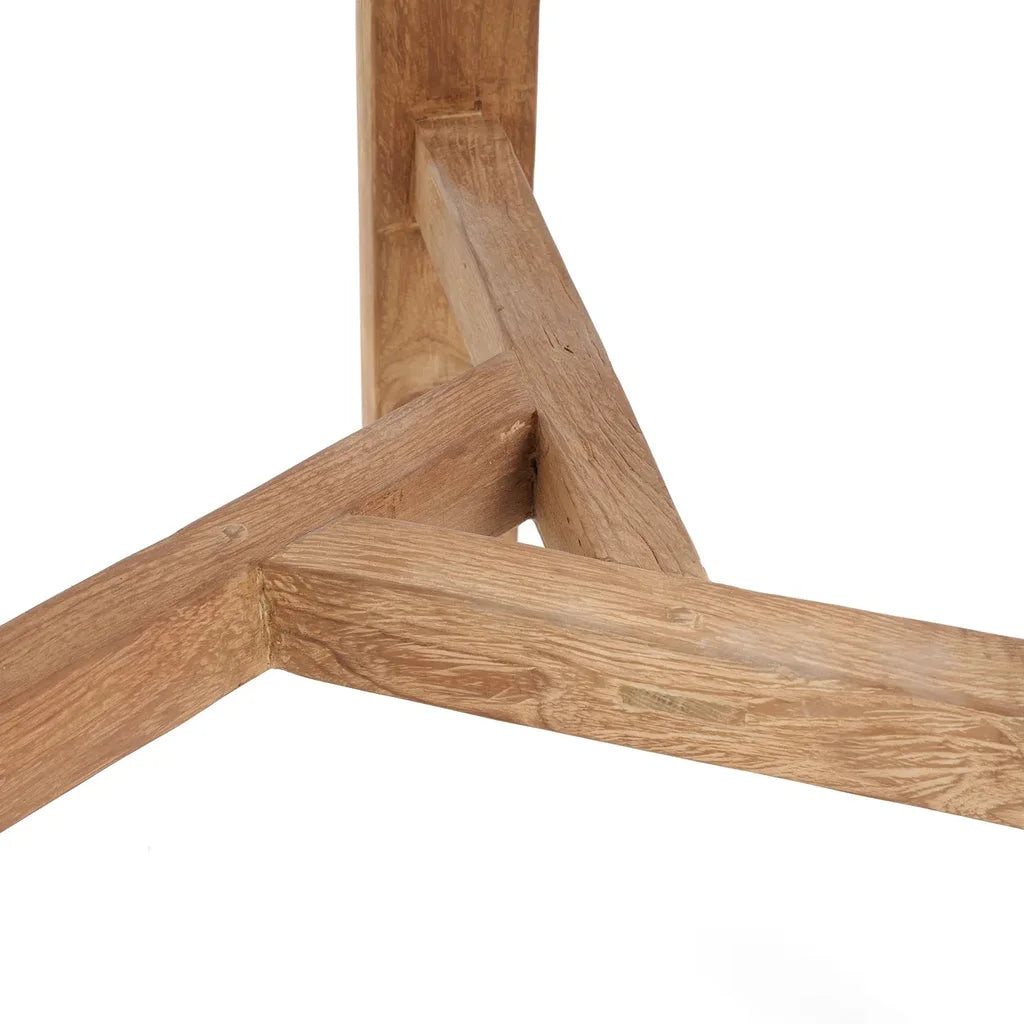 Base en bois pour la table de bar Fusuma Extérieur, design robuste et élégant