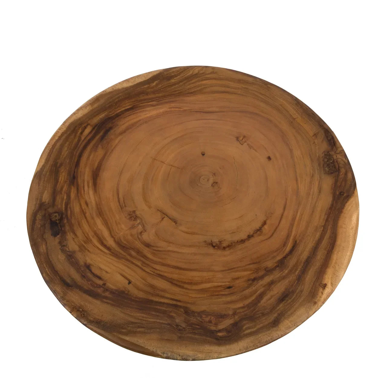 Planche à découper ronde en bois massif Munggur naturel 70x70 cm