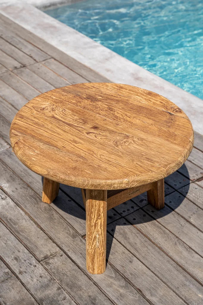 Table d’appoint ronde en bois pour le salon La table basse Fusuma L