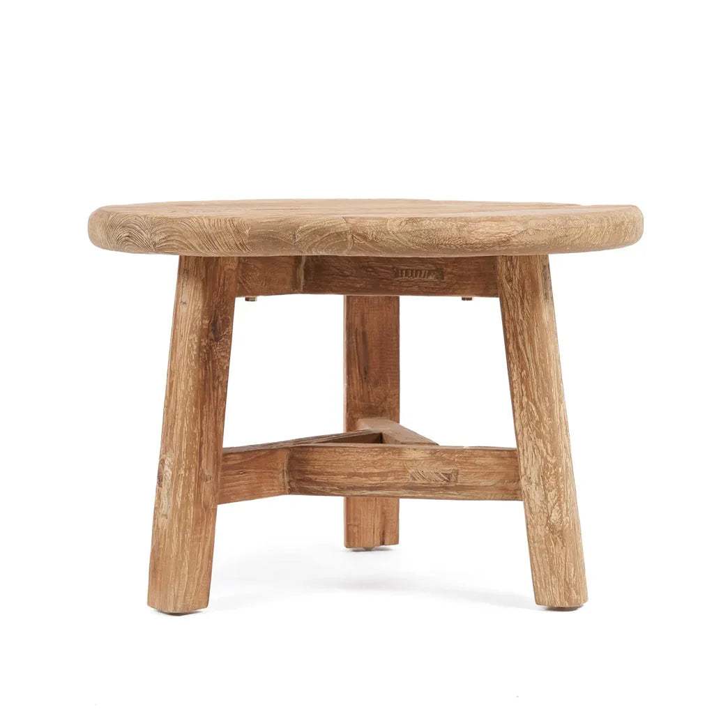 Tabouret rond en bois de la table basse Fusuma - M