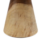 Base de tambour en bois conique avec rainures horizontales pour La table basse Hi Matata Naturelle