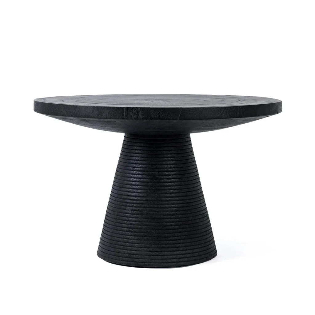 Table basse ronde en bois noir La table basse Hi Matata Noire